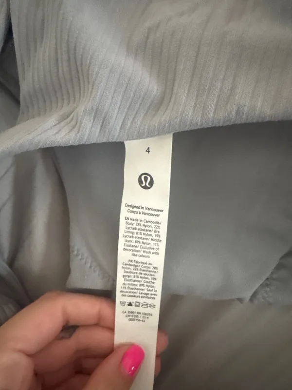 Lululemon Ribbed Nulu Asymmetrical Yoga Tank Top - Image 6
