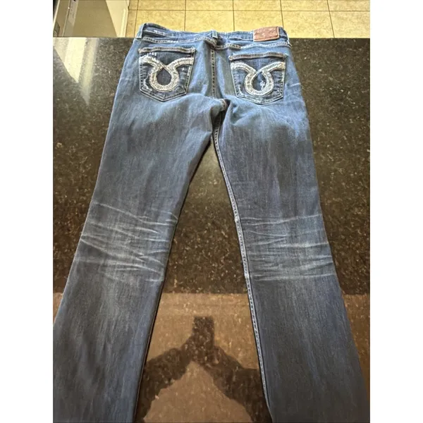 Big Star Nina Jeans Sz 30L Long‎ Dark Denim Distressing Straight Leg Western - Image 6