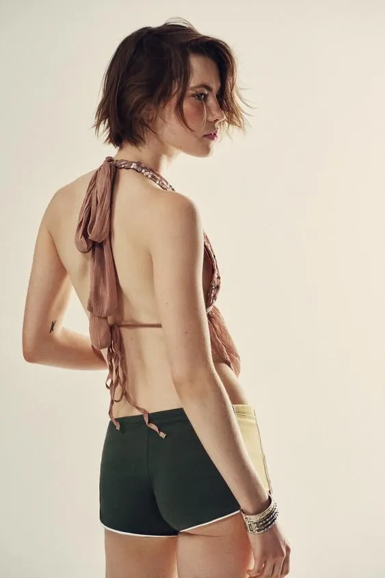 ZARA Sequin Halter Top - Image 3