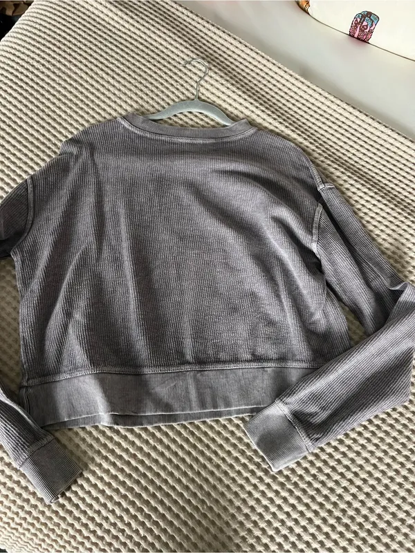 Simply Southern Gray Pullover with Pink Smiley and Cowgirl Hat - Image 3