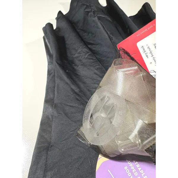 Spanx Suit Your Fancy Strapless Cupped Brief Bodysuit 10205R Very Black Medium - Image 5