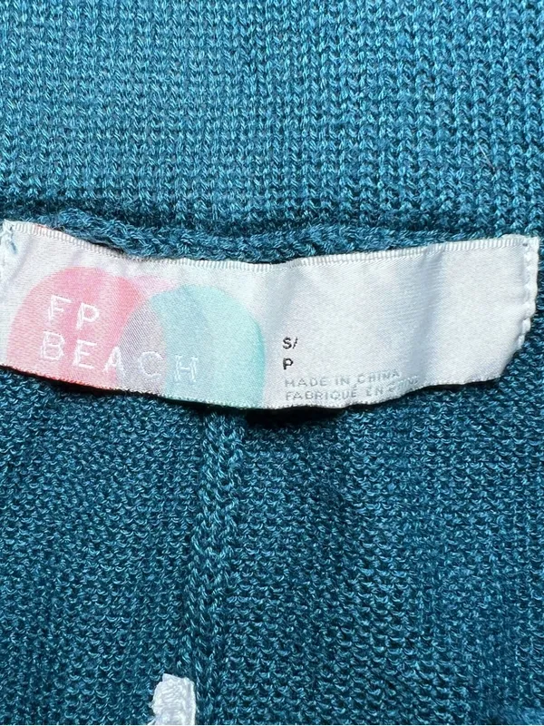 Free People Beach Nolan Sweater Co-ord Teal Harem-Style Knit Joggers‎ size small - Image 5