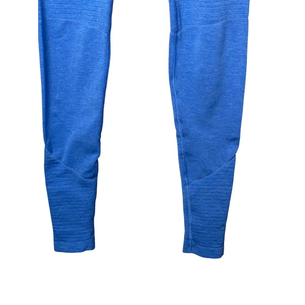 Alphalete Leggings S Blue High Waist Ribbed Moto Athleisure Compression Athletic - Image 4
