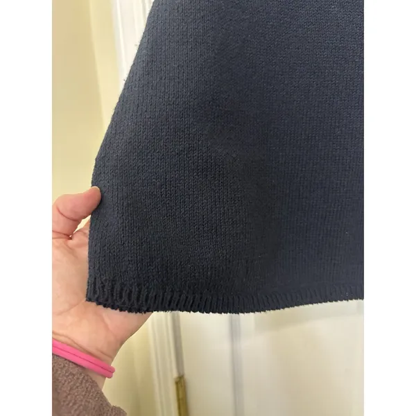 Zara Navy Blue Pointelle Knit Sleeveless Sweater Dress M Holiday Party Boho - Image 5