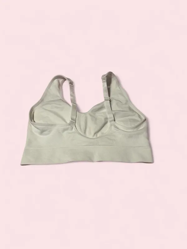 Puma Seamless Light Gray/Off-White Sports Bra - Image 2