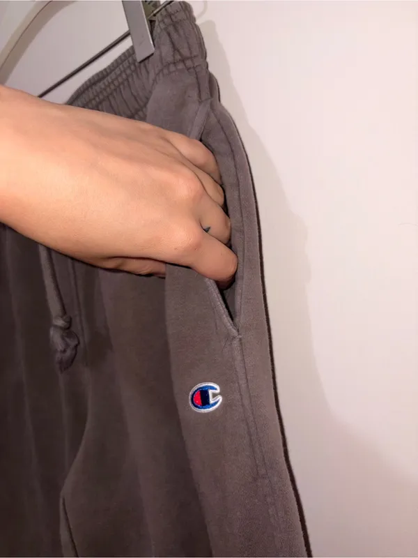 Champion  Charcoal Gray/brown Logo Sweatpants - Image 4