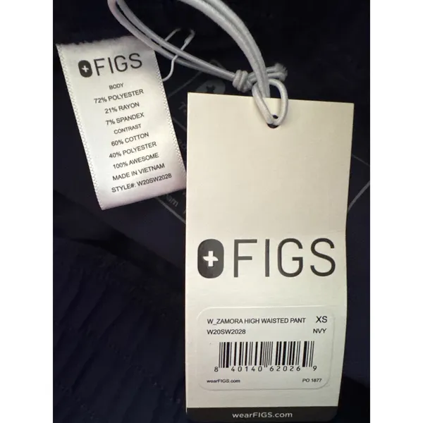 FIGS Zamora High‎ Waisted Jogger Scrub Pants Navy Blue XS NWT - Image 9