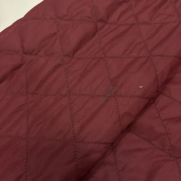 LL Bean Parka Jacket Womens Size XL Fleece Lined Primaloft Quilted Hooded Maroon - Image 6