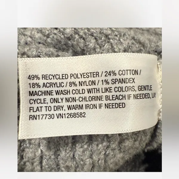 Universal Thread Geometric Zip Cardigan Sweater Heather Gray Black L - Image 6