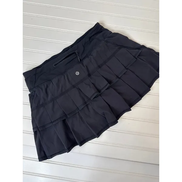 Lululemon Women's Black Pace Setter Athletic Skort Performance Golf Tennis Sz 6 - Image 2