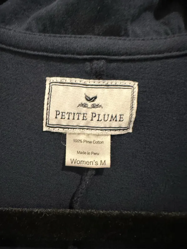 Petite Plume 100% Pima Cotton Polo Pajama Jumpsuit Navy - Image 8