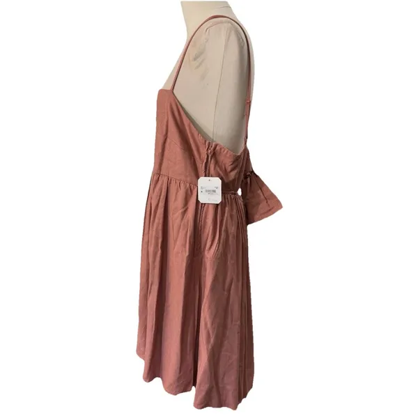 Altar'd State Women's Metallic Copper Tie Back Mini Dress size XXL NWT - Image 6