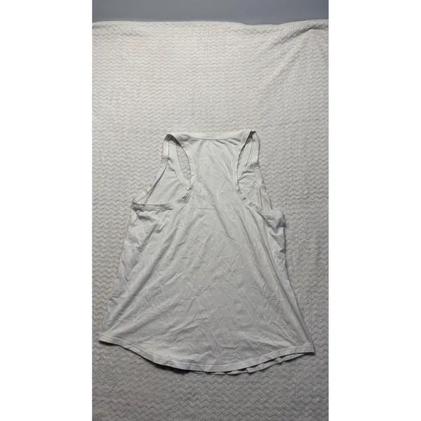 Lululemon Womens White Racerback Tank Top Scoop Neck Athletic Size 8 4461 - Image 2