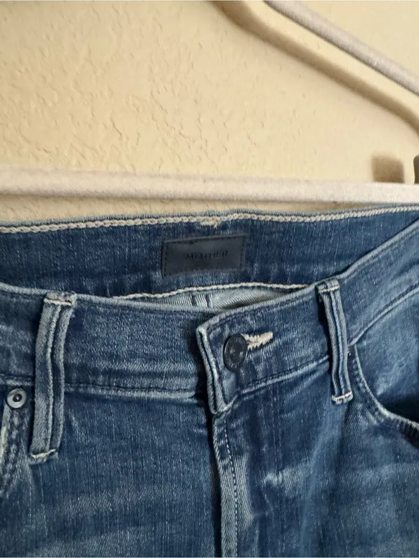 Mother Mid Rise Dazzler Ankle Jeans Sz 29 Wish On A Star Blue - Image 4