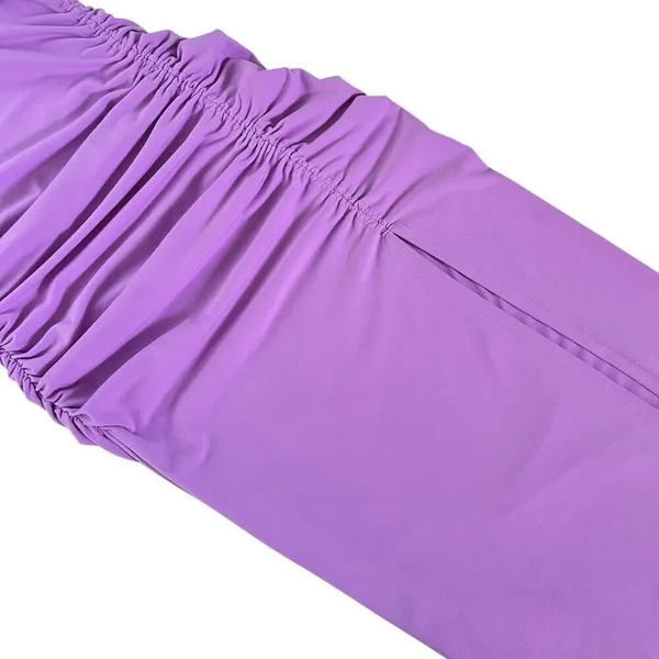 Susana Monaco Ruched Slit Maxi‎ Dress in Violet - Image 6