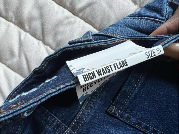 Dark Blue Women's Flared Jeans Size 3 - Image 3