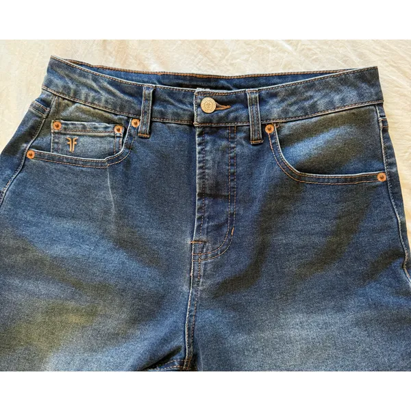 FRYE Jeans Womens Size 4 Blue Denim Straight Leg Mid Rise Medium Wash Preppy - Image 5