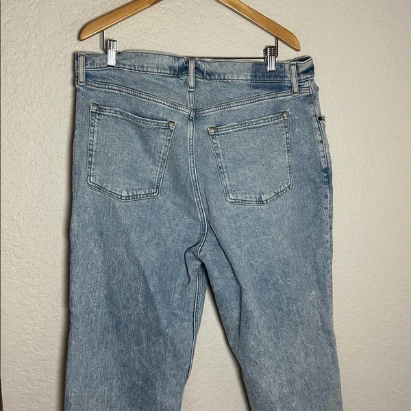 Abercrombie & Fitch Blue 90s Straight Ultra High Rise Jeans Size 34 Curve Love - Image 5