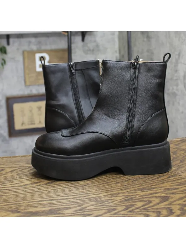 Wild Fable Womens Honor Ankle Combat Boots Platform 94642928 Black 8.5M - Image 6