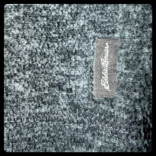 Eddie Bauer Quarter Zip Pullover Women Large Gray Marl Fleece Sweater 1087 - Image 2