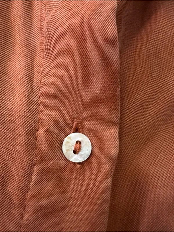 Lucy Paris Women’s S Burnt Orange Maggie Button-Down Shirt Oversized - Image 8