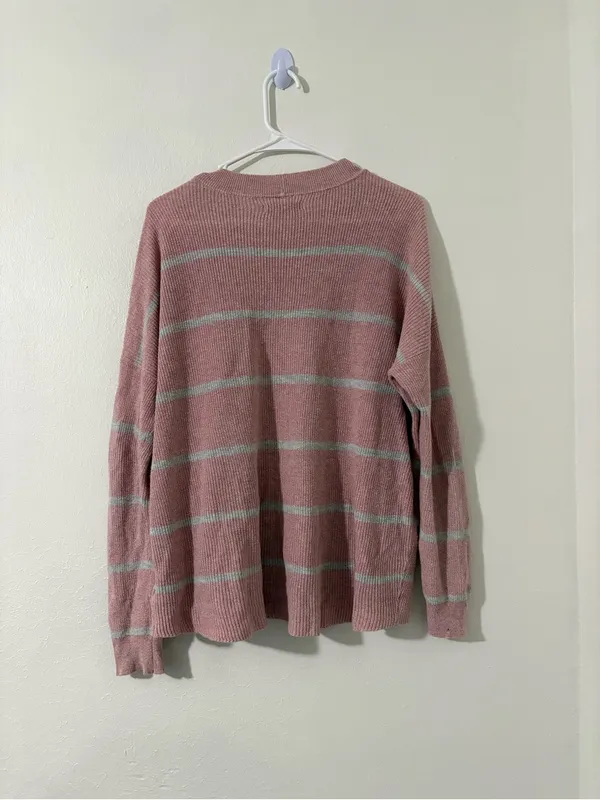 American Eagle Jegging Fit Striped Pullover Sweater | Size: Small - Image 2