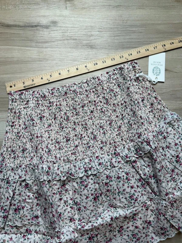 Tuckernuck‎ Hyacinth House Steff Mini Skirt Smocked Size Large Floral NWTs - Image 5