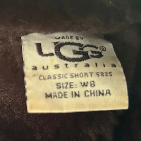 UGG Classic Short Boots W8 Brown Suede Sheepskin Lined Mid Calf Coz Warm Fall‎ - Image 6
