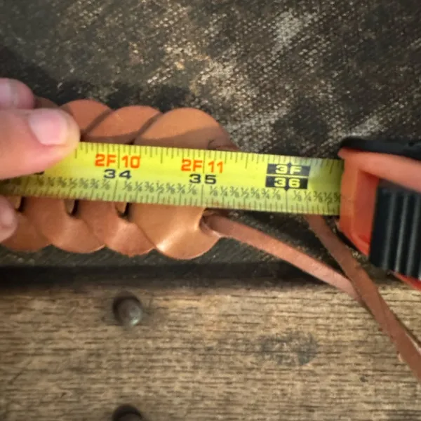 Vintage Express Leather Tie Belt Large - Image 3