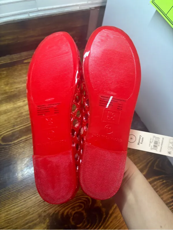 No boundaries red jelly flats size 11 - Image 5