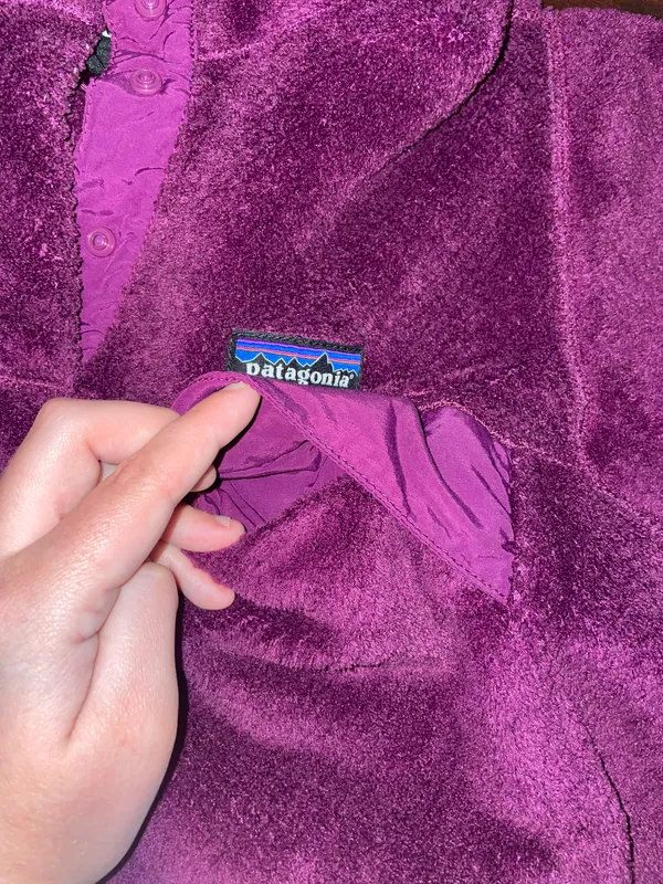 Patagonia Purple Polartec Fleece Re-Tool Snap-T Pullover Jacket Size Medium - Image 2