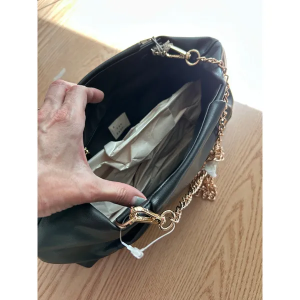 New Women’s A New Day Faux Leather Handbag 👜 Purse Black 7”x13”x7 - Image 9