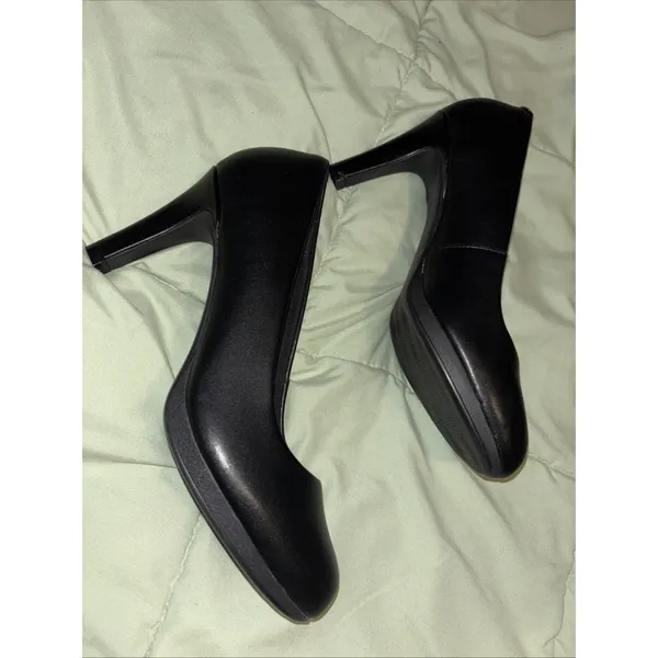 Clarks Women's Adriel Viola Dress Pump Black Leather Sz 10 - Image 4