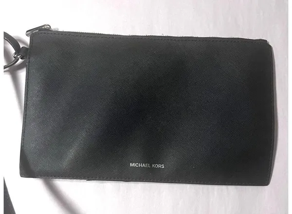 Michael Kors Luggage Black Saffiano Leather Large Open Tote Handbag w/Case - Image 3