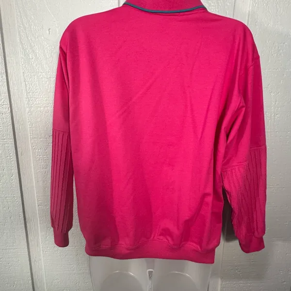 Blast Vintage Women’s Pink Sweatshirt Polo 1/4 Zip Size Small Petite EUC - Image 5