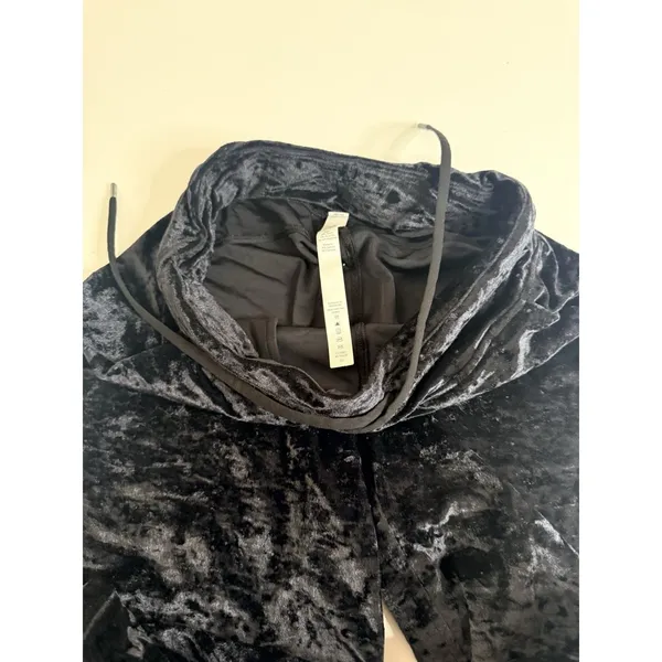 Lululemon Pants Womens 6 Black Velvet Joggers Elastic Waist Pockets Lounge - Image 8