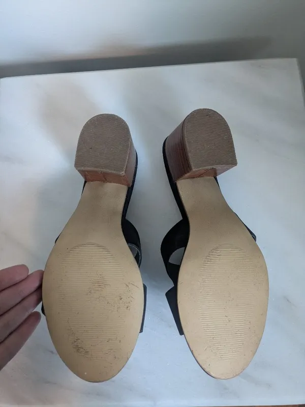 Steve Madden Fuiji Block Heel Mule Sandals Black 6.5 - Image 6