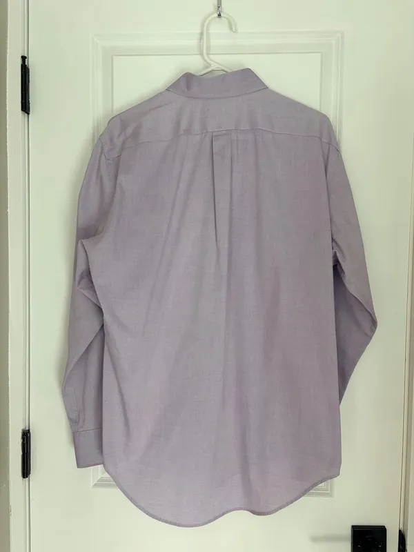 Lauren Ralph Lauren Light Purple Non Iron Cotton Shirt Classic Fit 16 34 35 - Image 2
