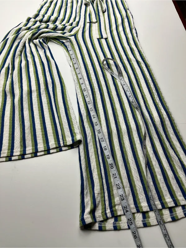 Anthropologie Maeve Meja Strapless Striped Knit Wide Leg Jumpsuit Small FLAW‎ - Image 6