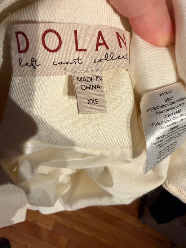 NWOT Anthropologie Dolan Chloe String Embroidery crop Cream Jacket Sz XS cotton - Image 6