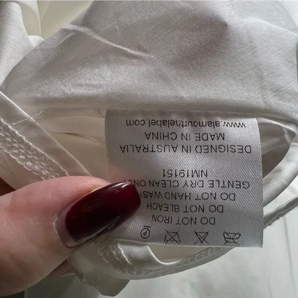 Alamour the‎ Label Katina Poplin Bustier Puff Sleeves Ruffle White Midi Dress - Image 9