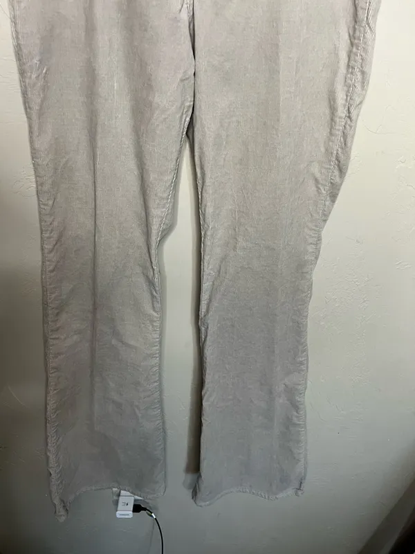 We The Free‎ People Jayde Cord High Rise Flare Cream Pants - Image 7