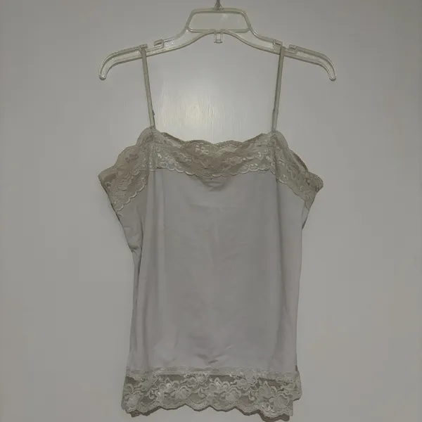Cato Cami Tank Top with Lace Trim Boho Feminine M Y2K Going Out Spaghetti Strap - Image 2