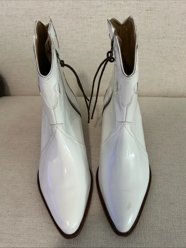 FREE PEOPLE New Frontier Western Boot, White, a size EU40/9.5-10, NWT FLAW - Image 3