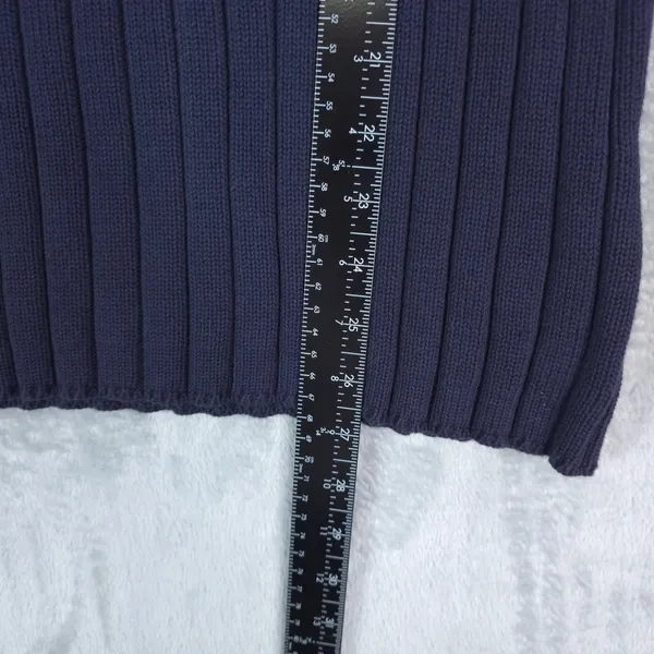 Vtg 2004 Tommy Hilfiger Sweater Womens‎ XL Cable Stripe Turtleneck Cotton Y2K - Image 12
