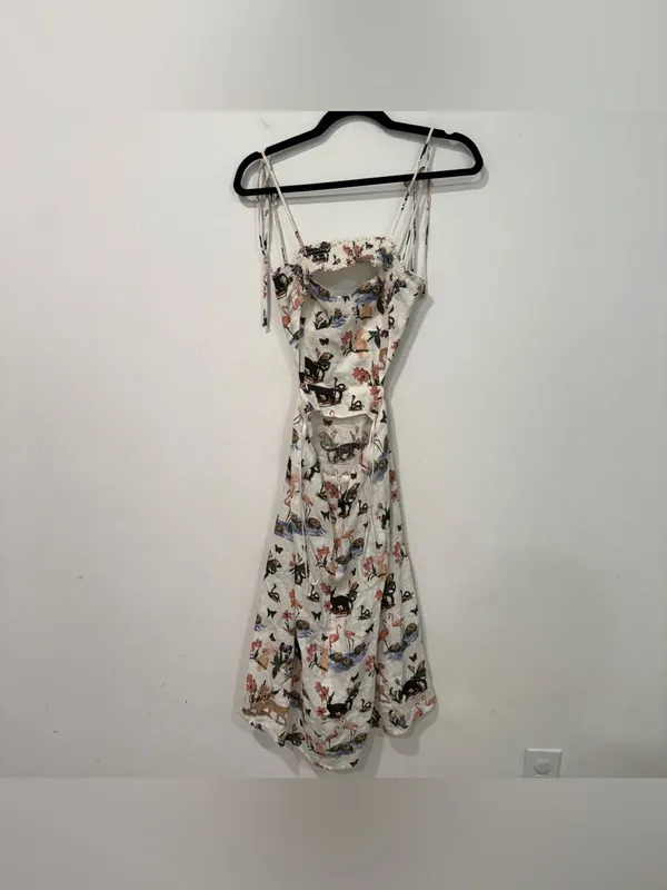 Reformation Alessa Janeiro Print Linen Midi Dress 0 - Image 7