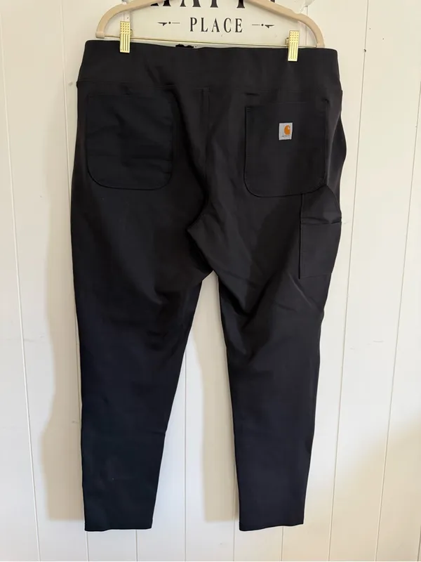 Carhartt Force Womens Utility Stretch Pants Size XL Black Fitted Pull On Slim - Image 7