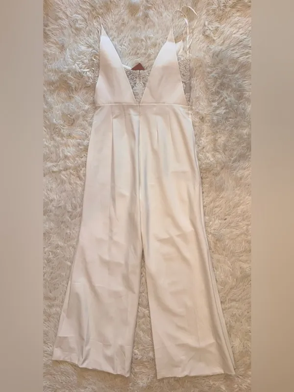 NEW SACHIN & BABI Carrie Bridal Jumpsuit In Cream sz 14 - Image 6