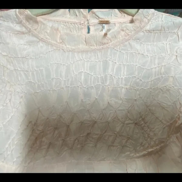 Free People Smocked In Time Blouse. Size Small - Image 5
