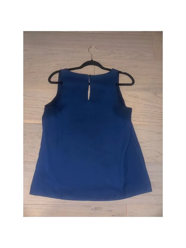 Forever 21 Navy Sleeveless Blouse Small - Image 7